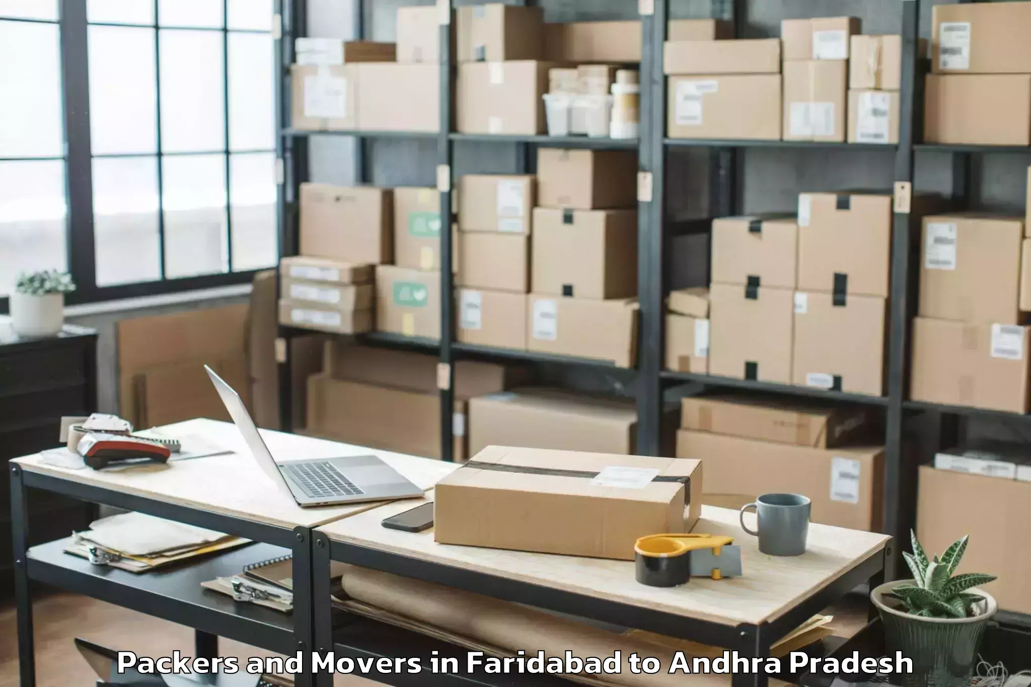 Book Faridabad to Duggirala Packers And Movers